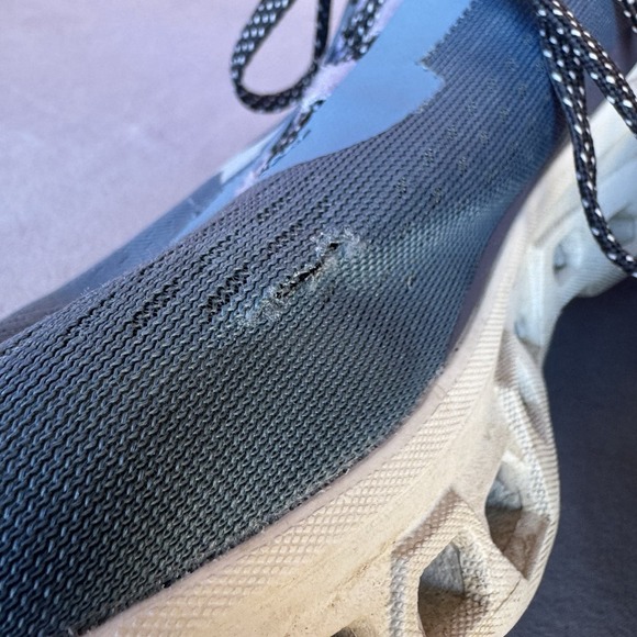 Size 9.5 - On Cloudmonster Shoes Womens Blue Green Running Sneakers Road Cushion - Picture 7 of 13